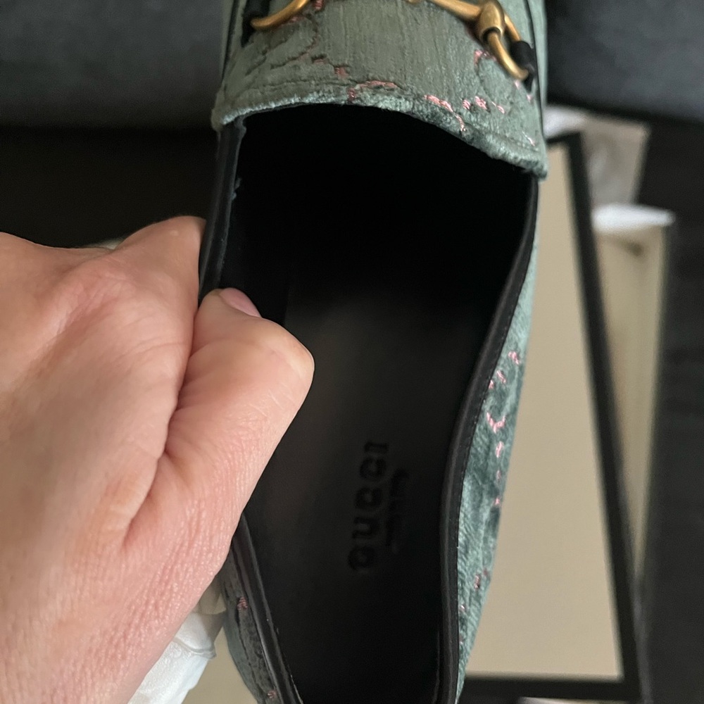 Gucci Authentic Jordaan loafer blue 38.5 NWT Box with Dust Bag BRAND NEW IN BOX - Picture 10 of 16